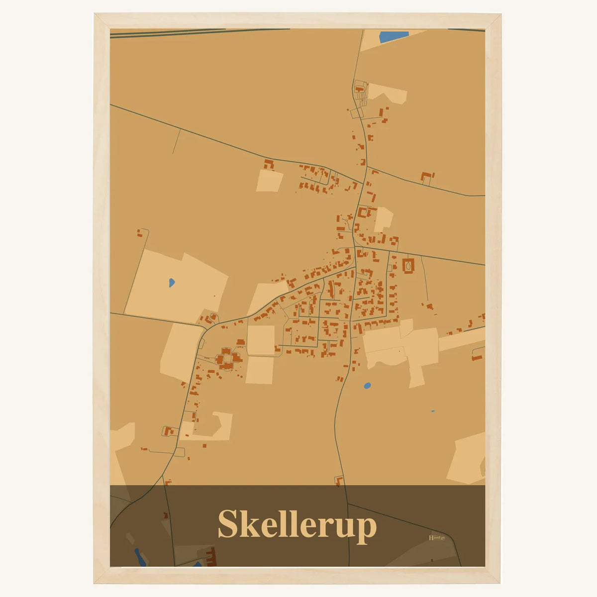 Skellerup plakat – Firkantet 2026 – Lys pastel brun