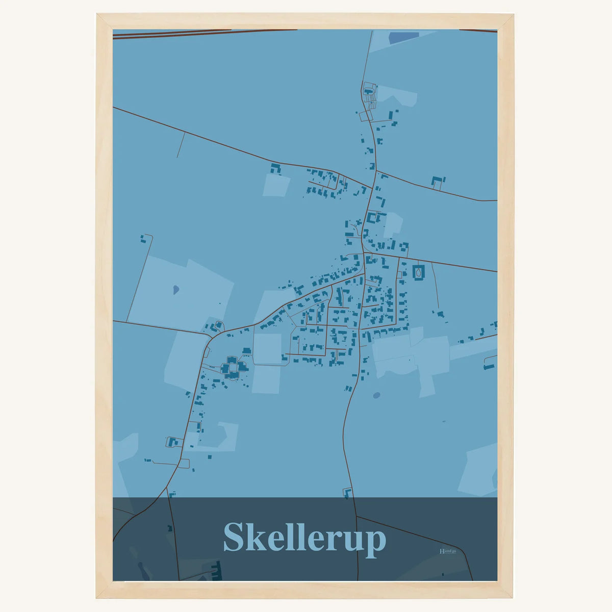 Skellerup plakat – Firkantet 2026 – Lys pastel blå