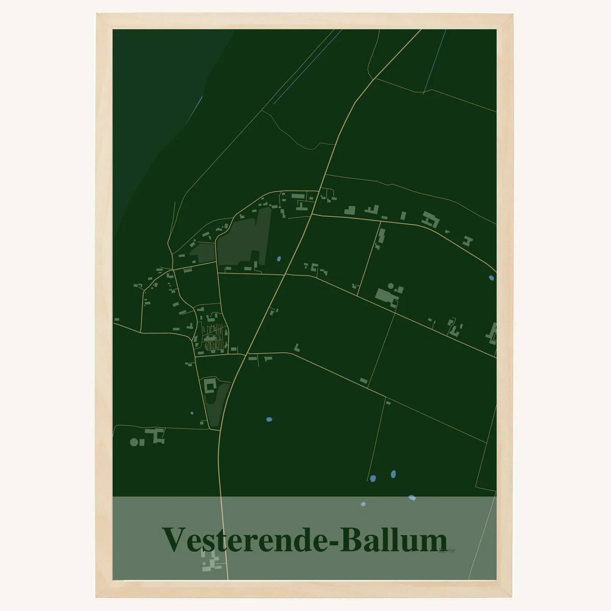 Vesterende-Ballum plakat – Firkantet 2026 – Mørk grøn