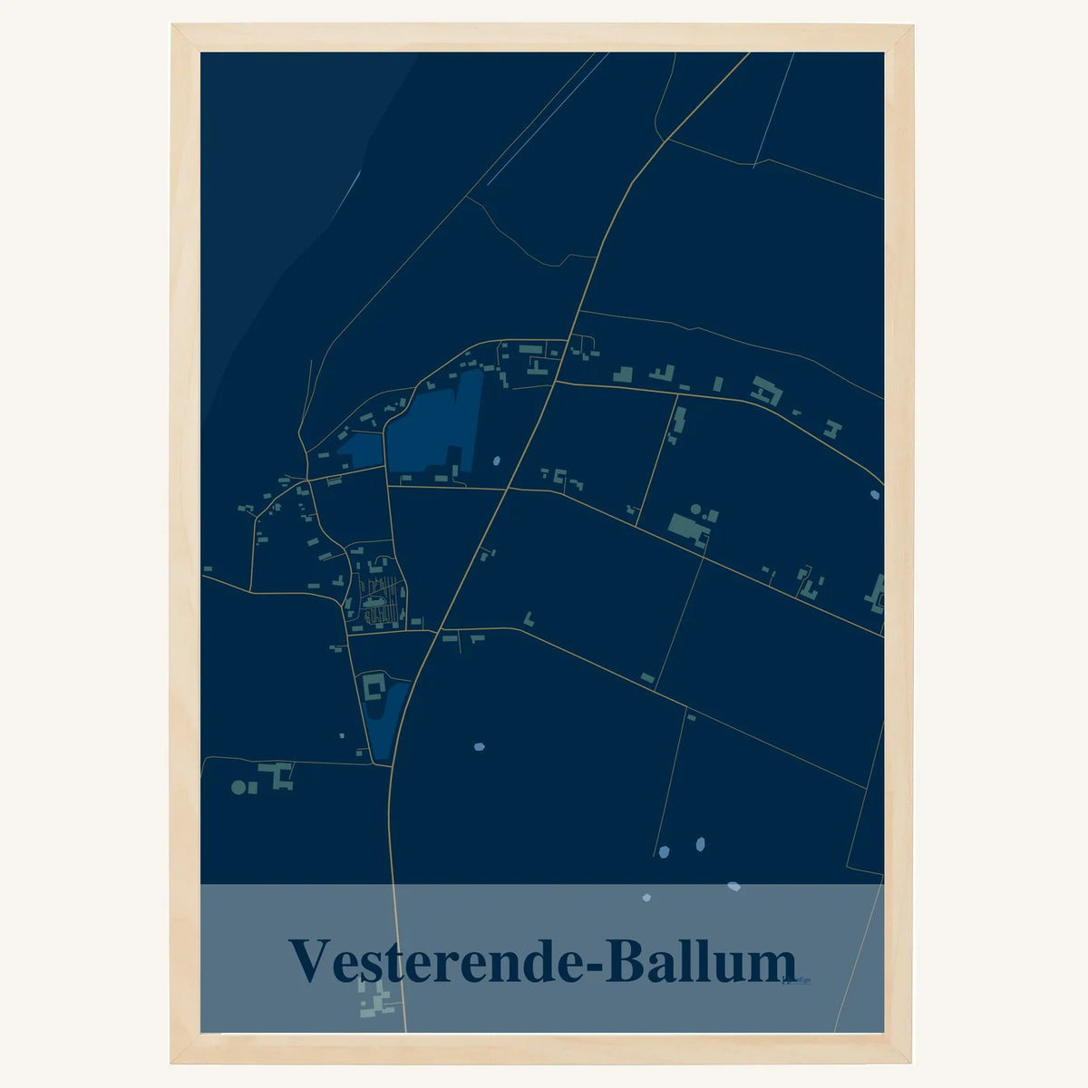 Vesterende-Ballum plakat – Firkantet 2026 – Mørk blå