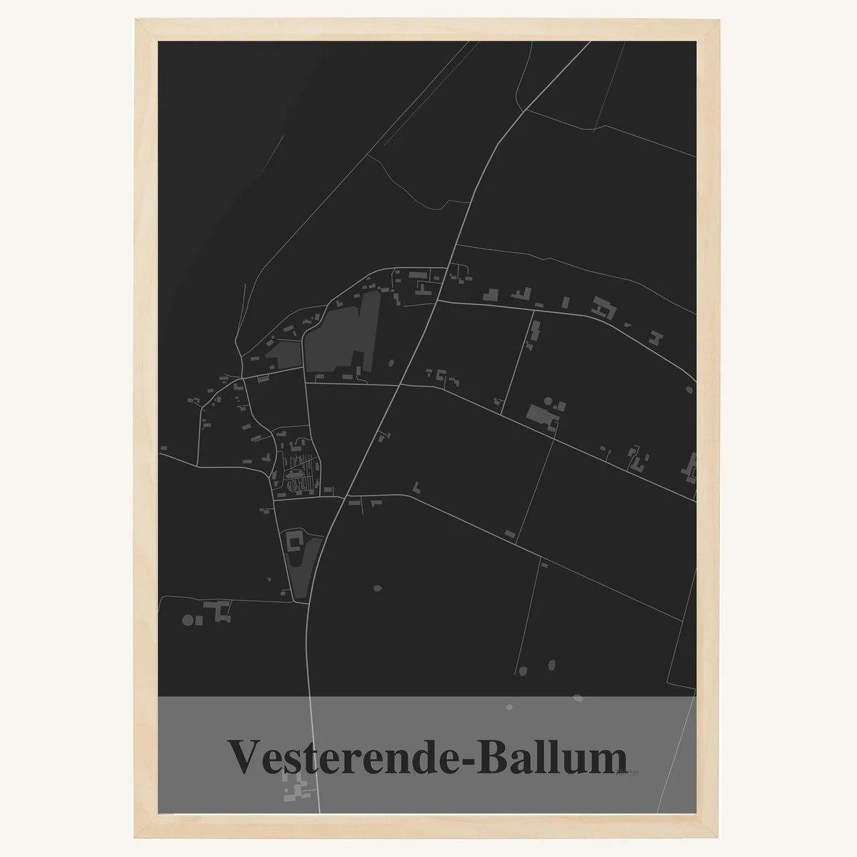 Vesterende-Ballum plakat – Firkantet 2026 – Mørk grå