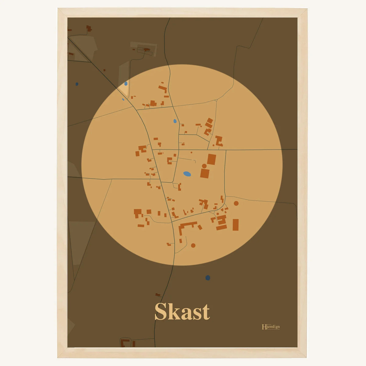 Skast plakat – Centrum 2026 – Lys pastel brun