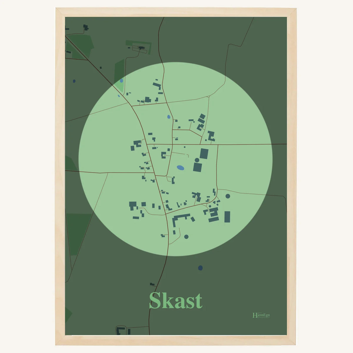 Skast plakat – Centrum 2026 – Lys pastel grøn