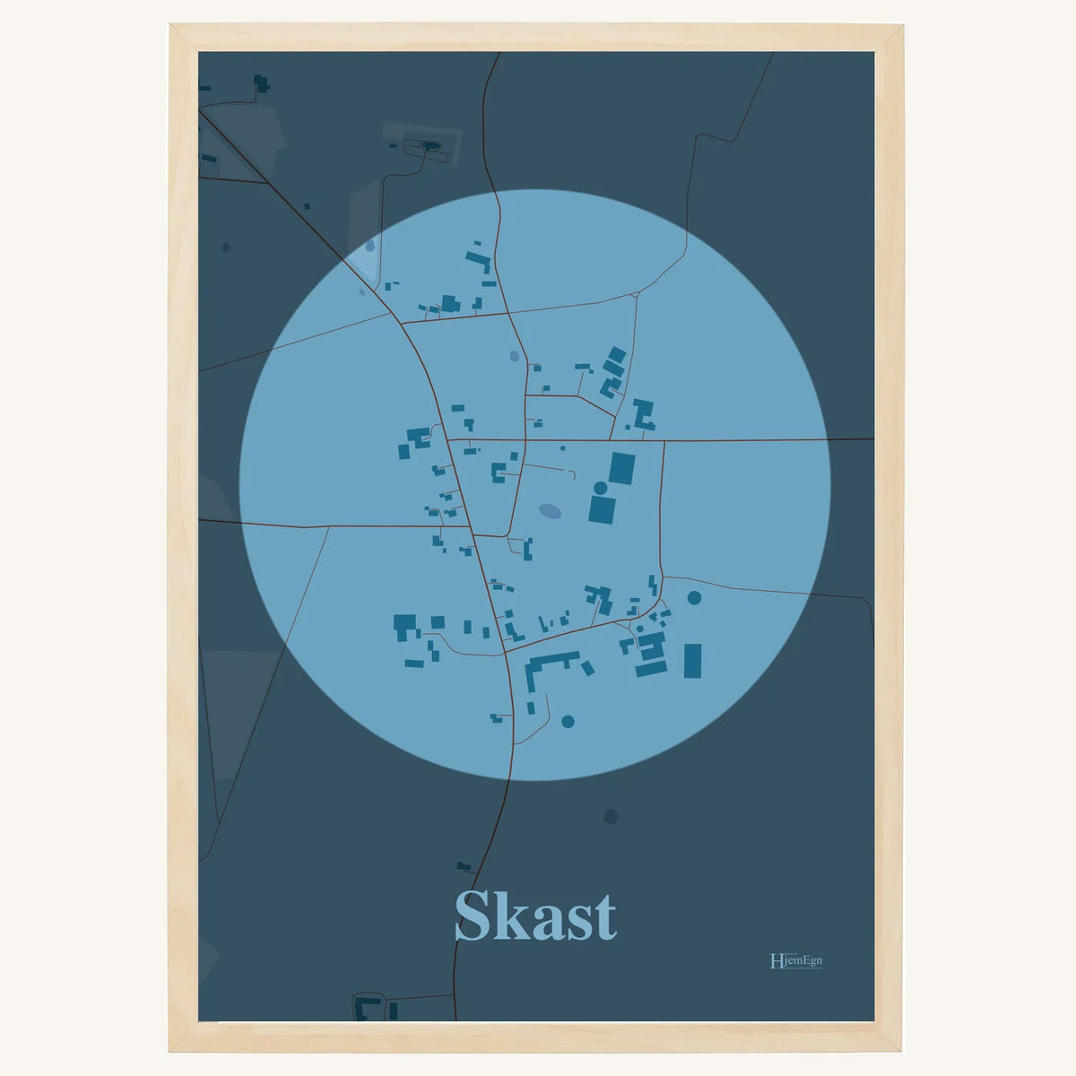 Skast plakat – Centrum 2026 – Lys pastel blå