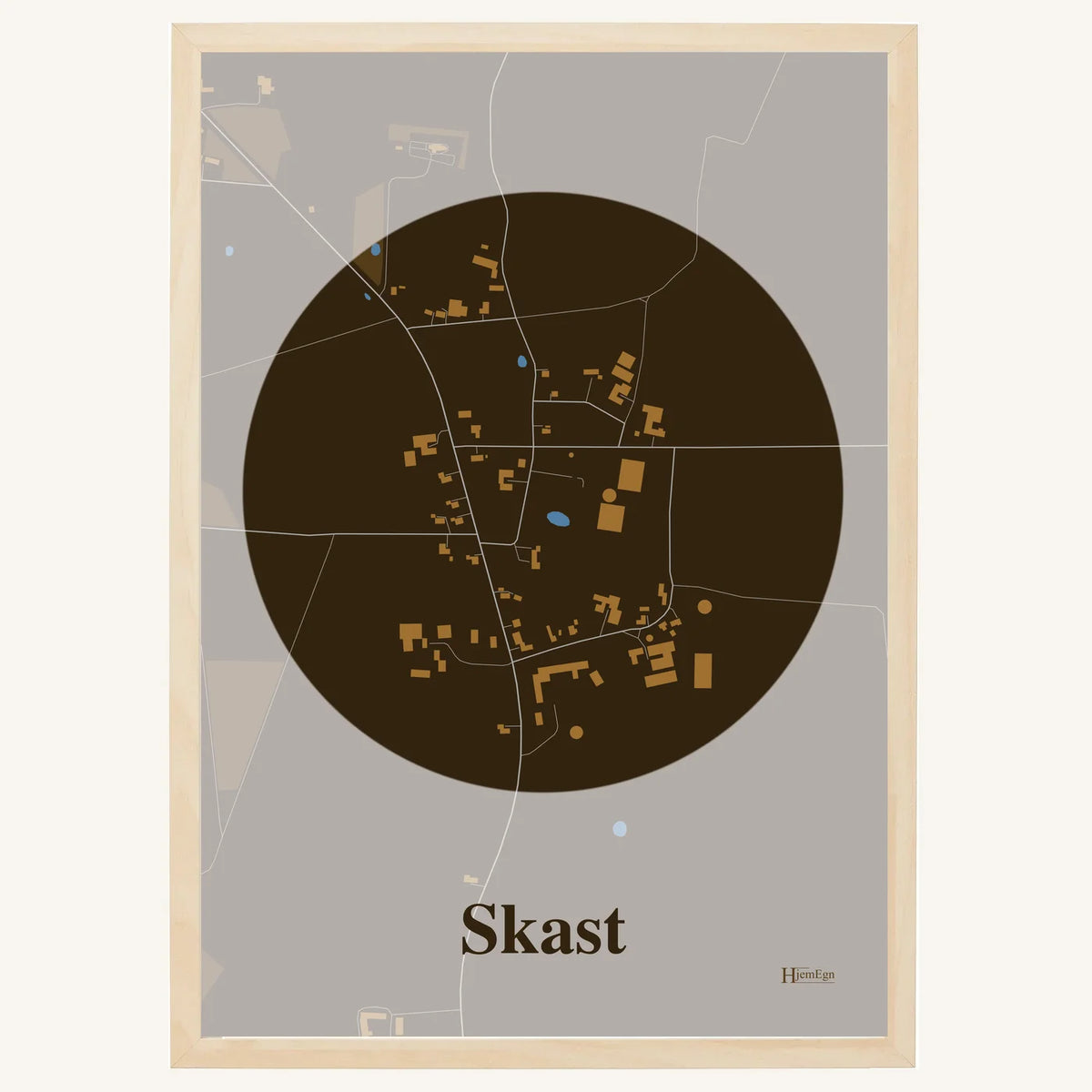 Skast plakat – Centrum 2026 – Mørk brun