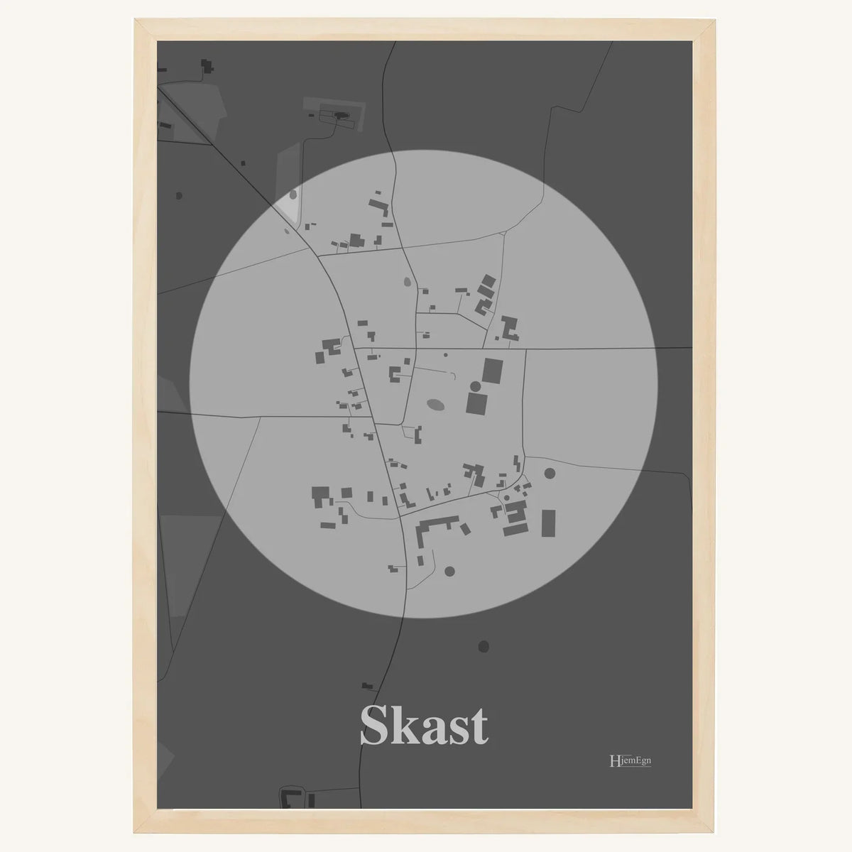 Skast plakat – Centrum 2026 – Lys pastel grå