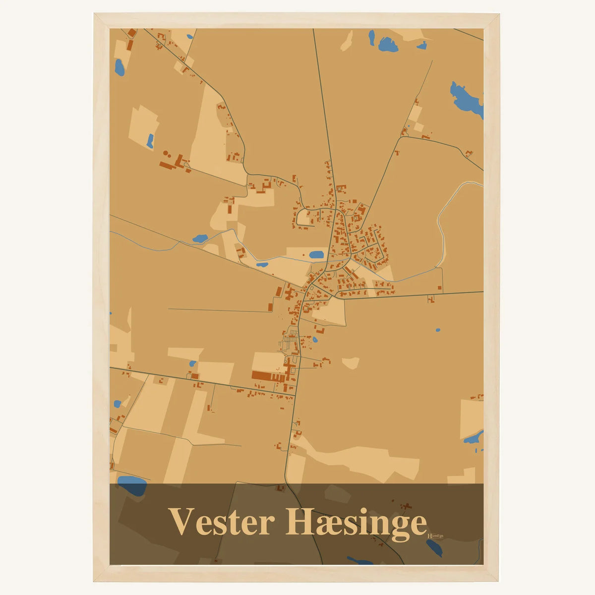 Vester Hæsinge plakat – Firkantet 2026 – Lys pastel brun