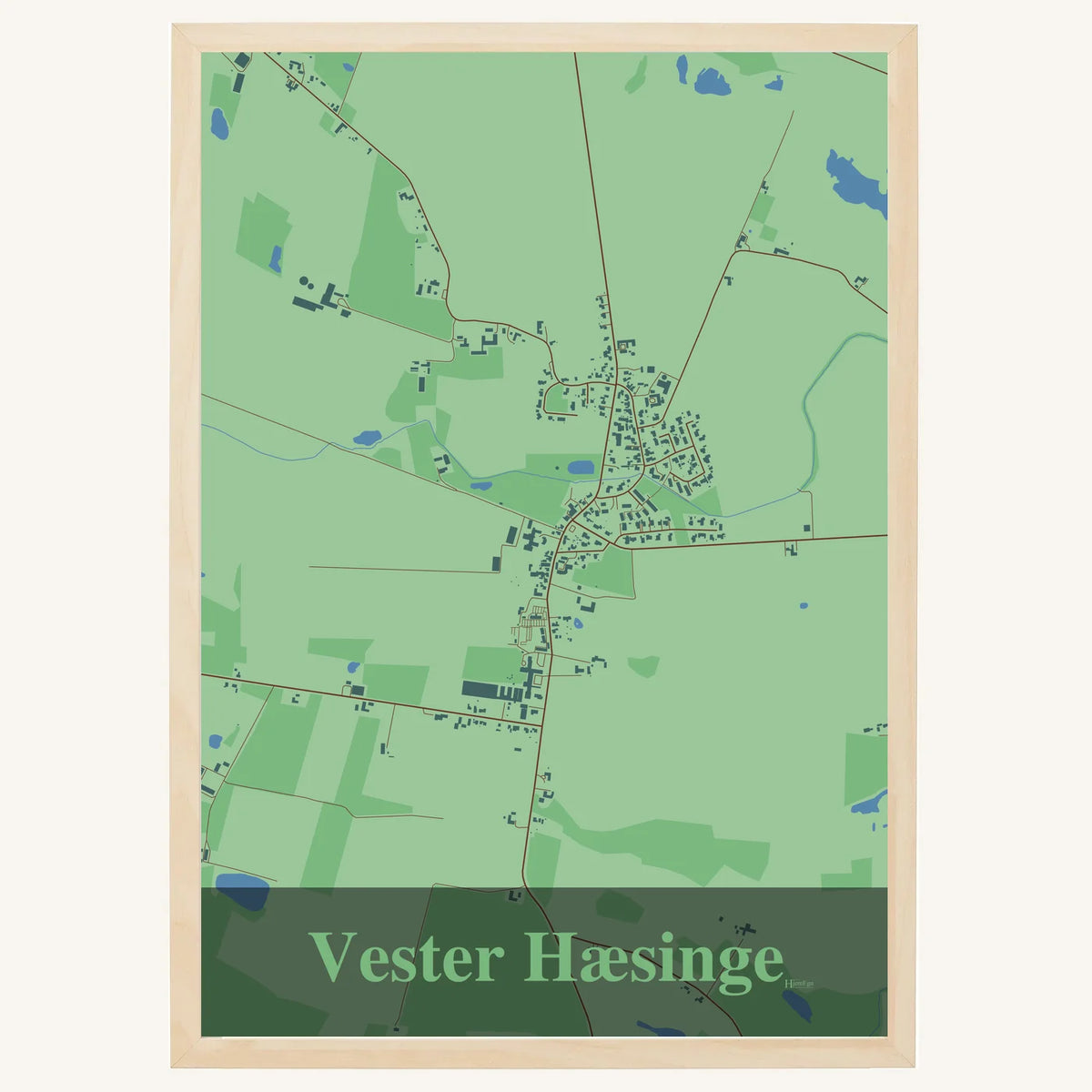 Vester Hæsinge plakat – Firkantet 2026 – Lys pastel grøn