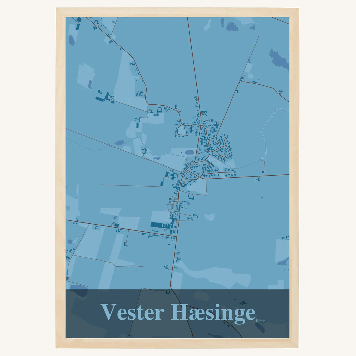 Vester Hæsinge plakat – Firkantet 2026 – Lys pastel blå