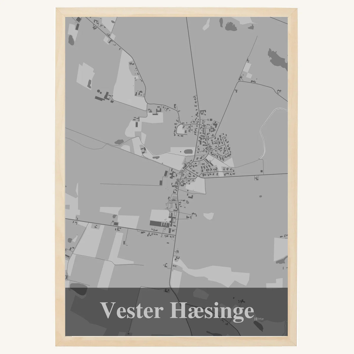 Vester Hæsinge plakat – Firkantet 2026 – Lys pastel grå