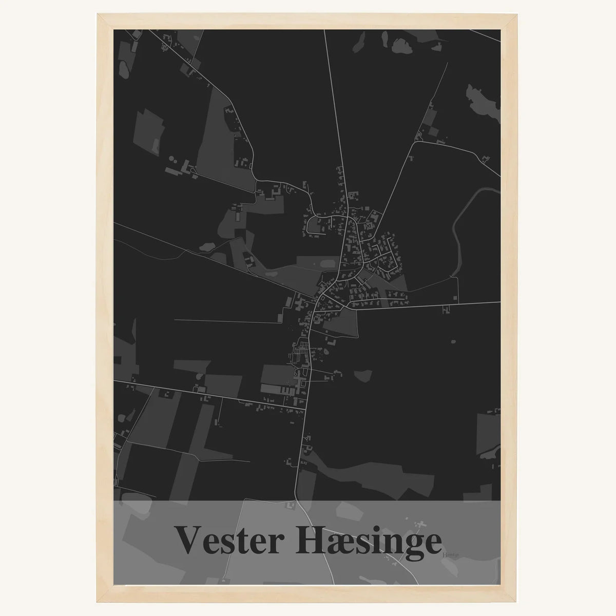 Vester Hæsinge plakat – Firkantet 2026 – Mørk grå