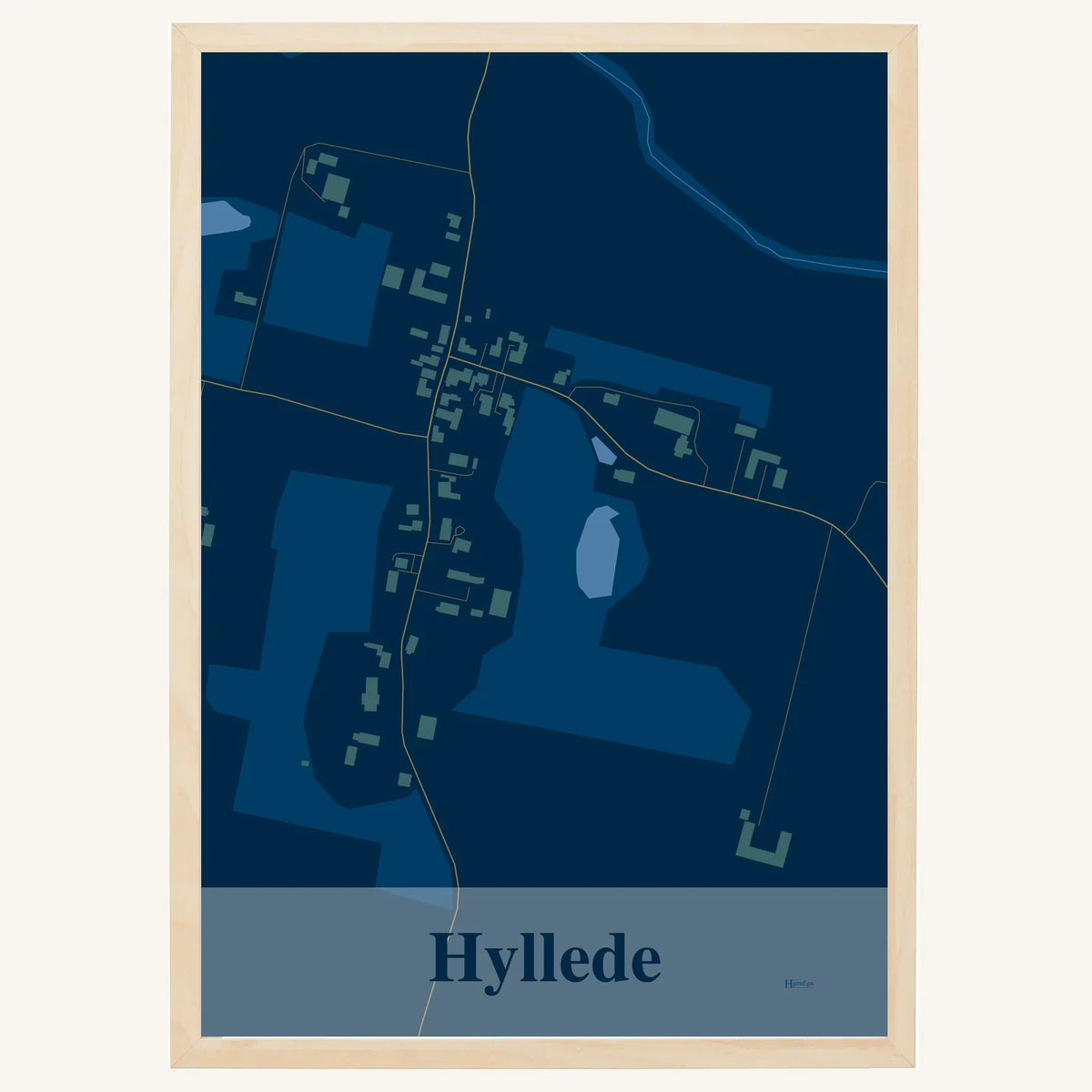 Hyllede plakat – Firkantet 2026 – Mørk blå