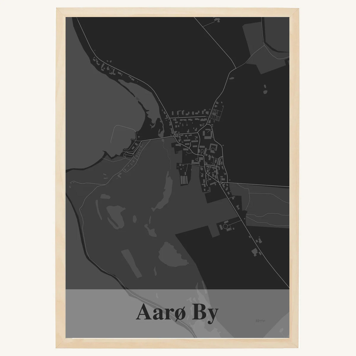 Aarø By plakat – Firkantet 2026 – Mørk grå