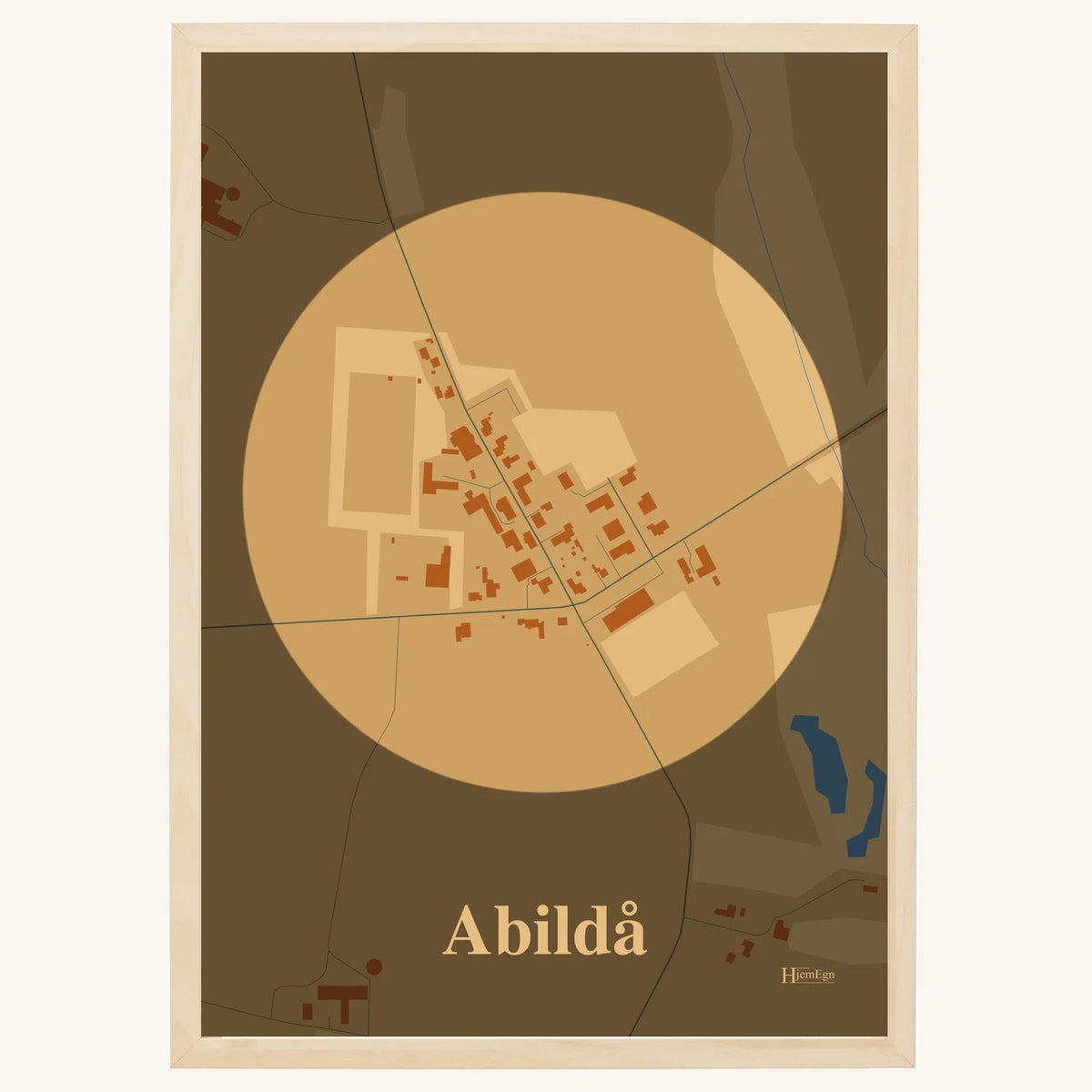 Abildå plakat – Centrum 2026 – Lys pastel brun