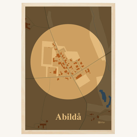 Abildå plakat – Centrum 2026 – Lys pastel brun
