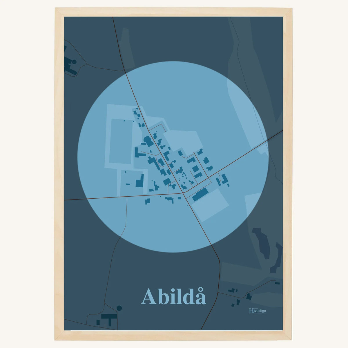 Abildå plakat – Centrum 2026 – Lys pastel blå
