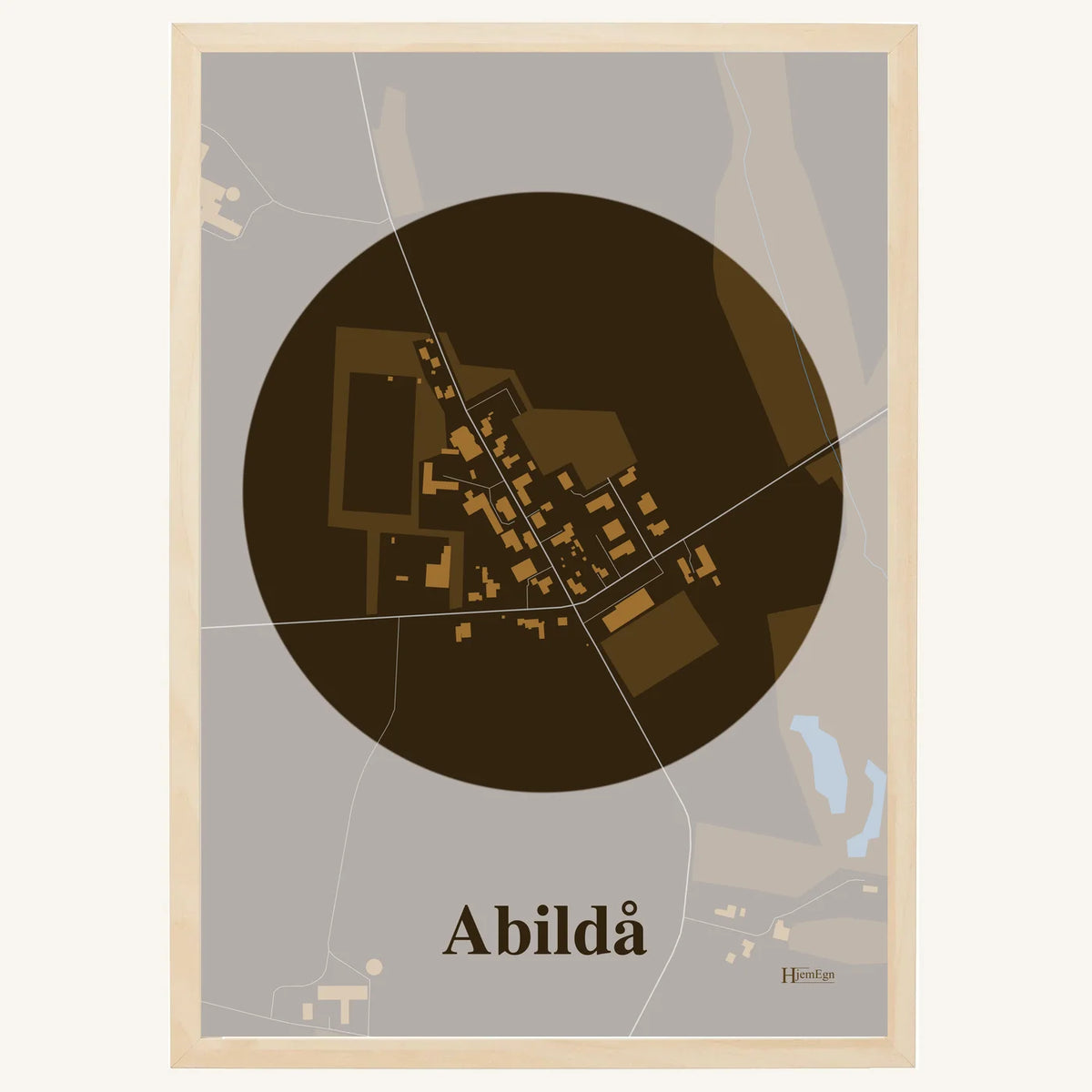 Abildå plakat – Centrum 2026 – Mørk brun