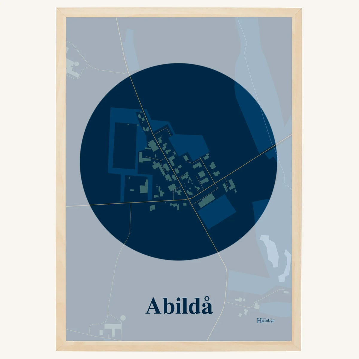 Abildå plakat – Centrum 2026 – Mørk blå