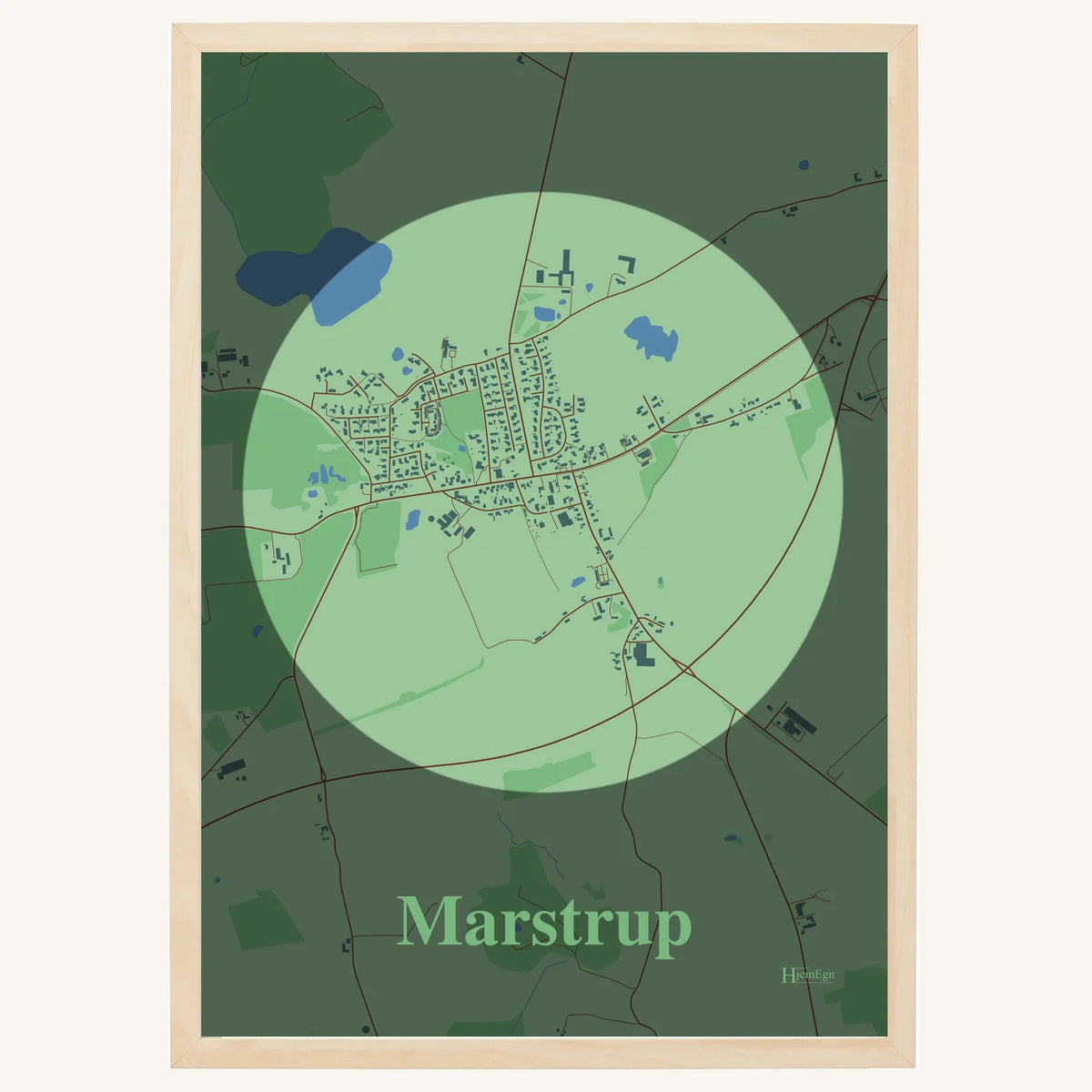 Marstrup plakat – Centrum 2026 – Lys pastel grøn