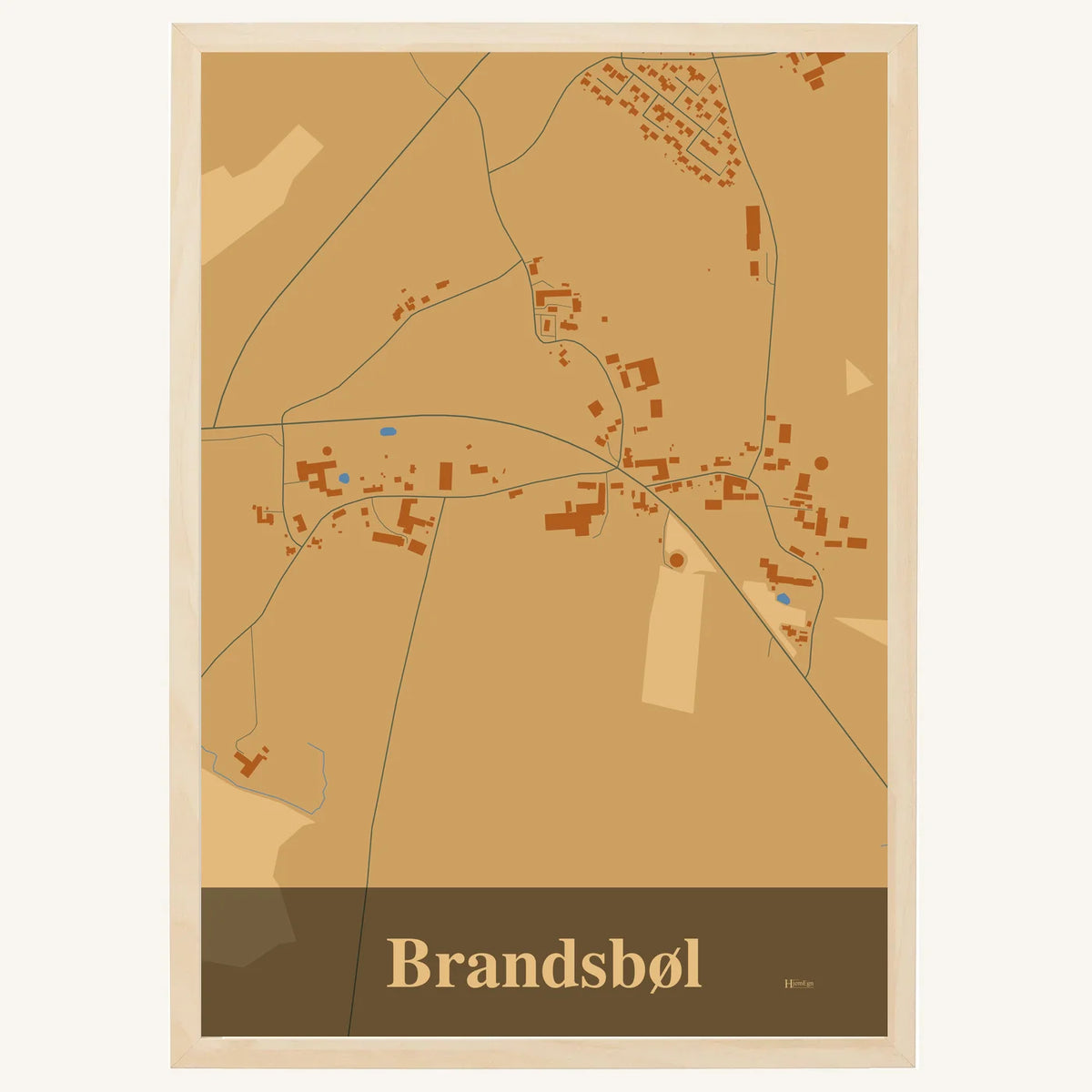 Brandsbøl plakat – Firkantet 2026 – Lys pastel brun