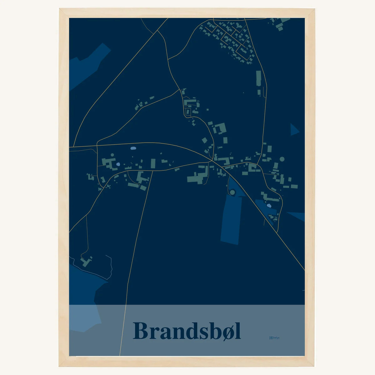 Brandsbøl plakat – Firkantet 2026 – Mørk blå