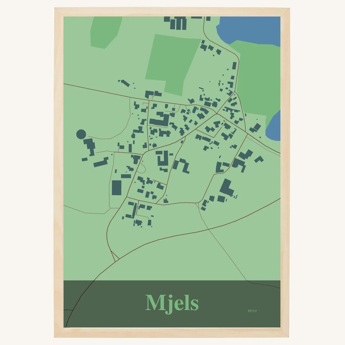 Mjels plakat – Firkantet 2026 – Lys pastel grøn