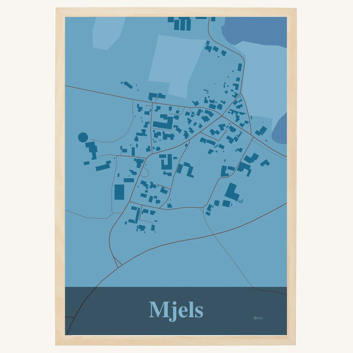 Mjels plakat – Firkantet 2026 – Lys pastel blå