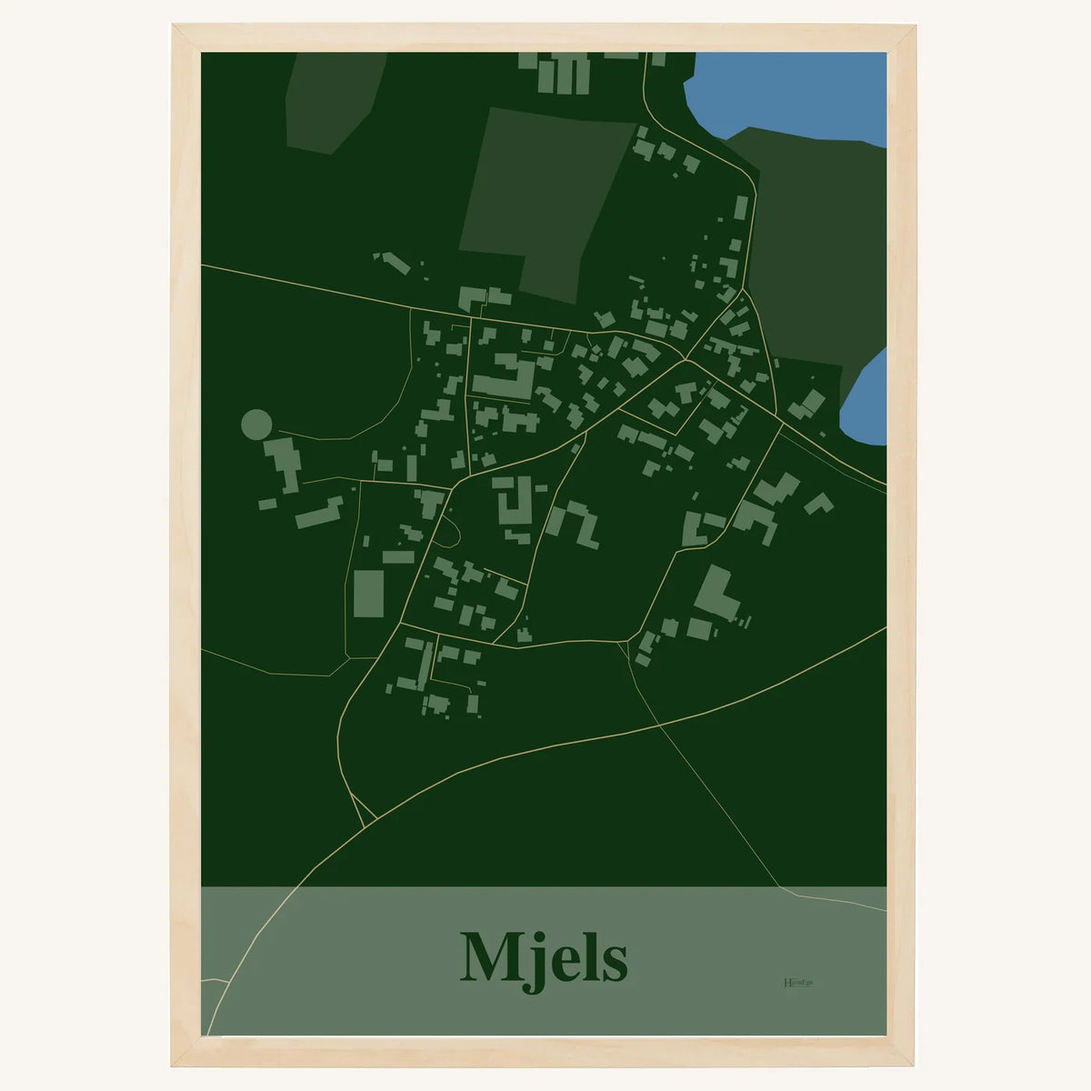Mjels plakat – Firkantet 2026 – Mørk grøn