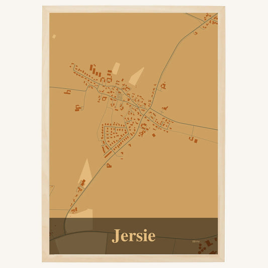 Jersie plakat – Firkantet 2026 – Lys pastel brun