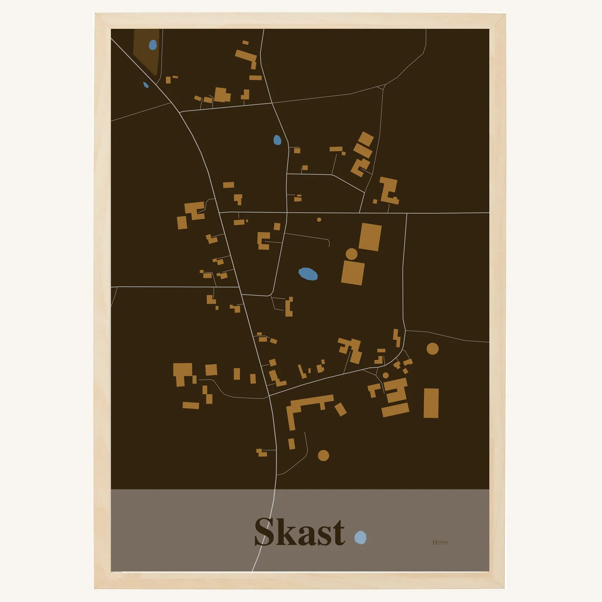 Skast plakat – Firkantet 2026 – Mørk brun