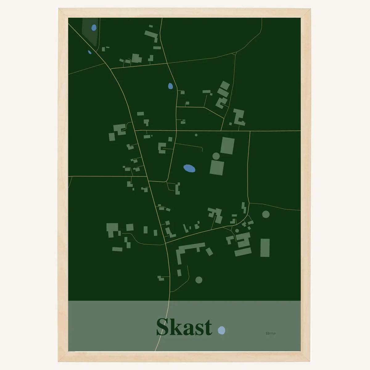 Skast plakat – Firkantet 2026 – Mørk grøn