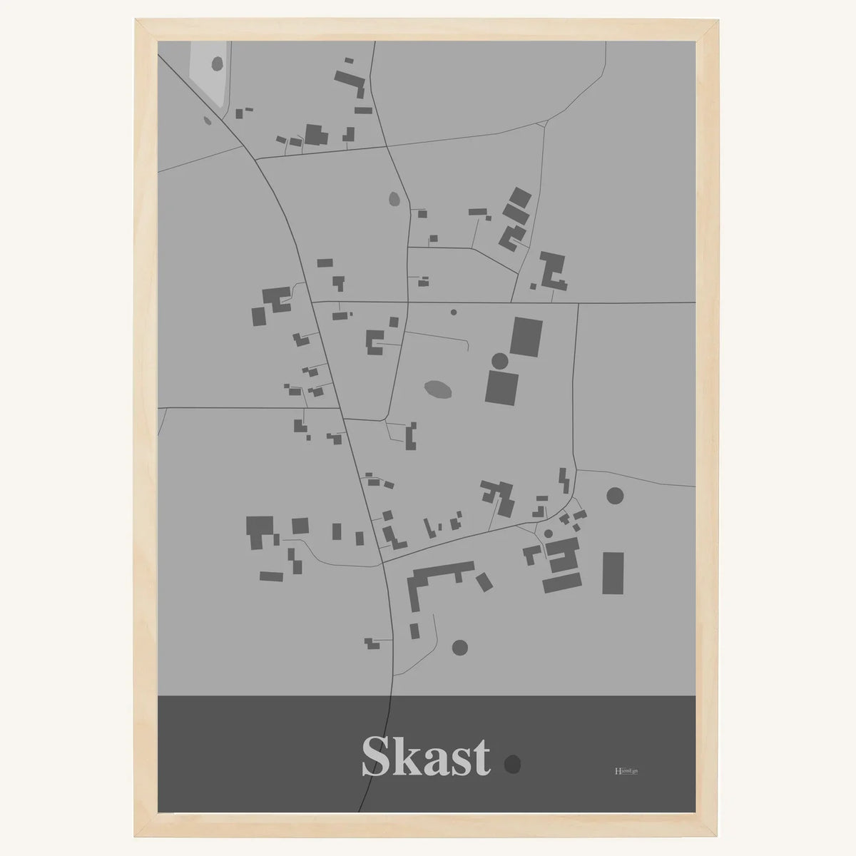 Skast plakat – Firkantet 2026 – Lys pastel grå