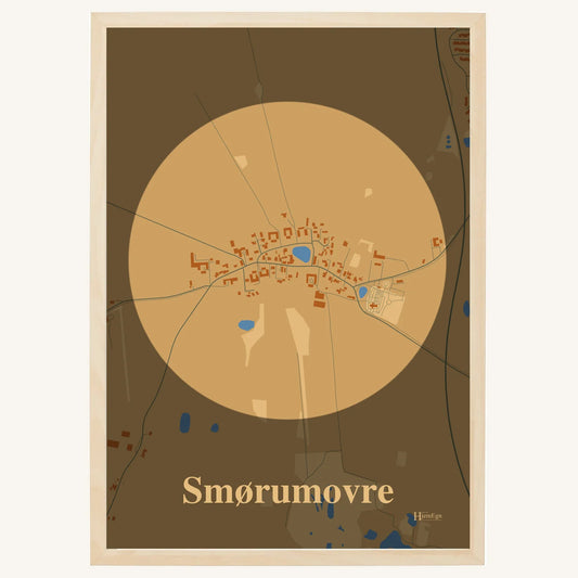 Smørumovre plakat – Centrum 2026 – Lys pastel brun
