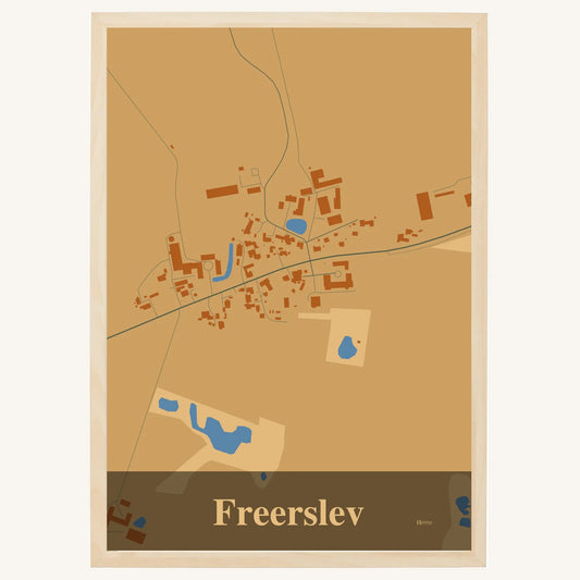 Freerslev plakat – Firkantet 2026 – Lys pastel brun