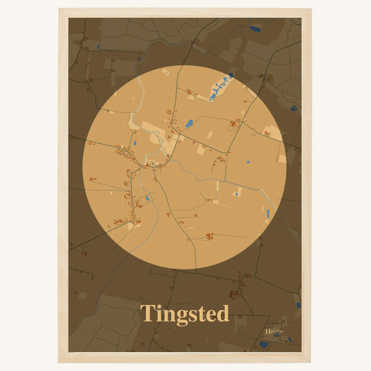 Tingsted plakat – Centrum 2026 – Lys pastel brun