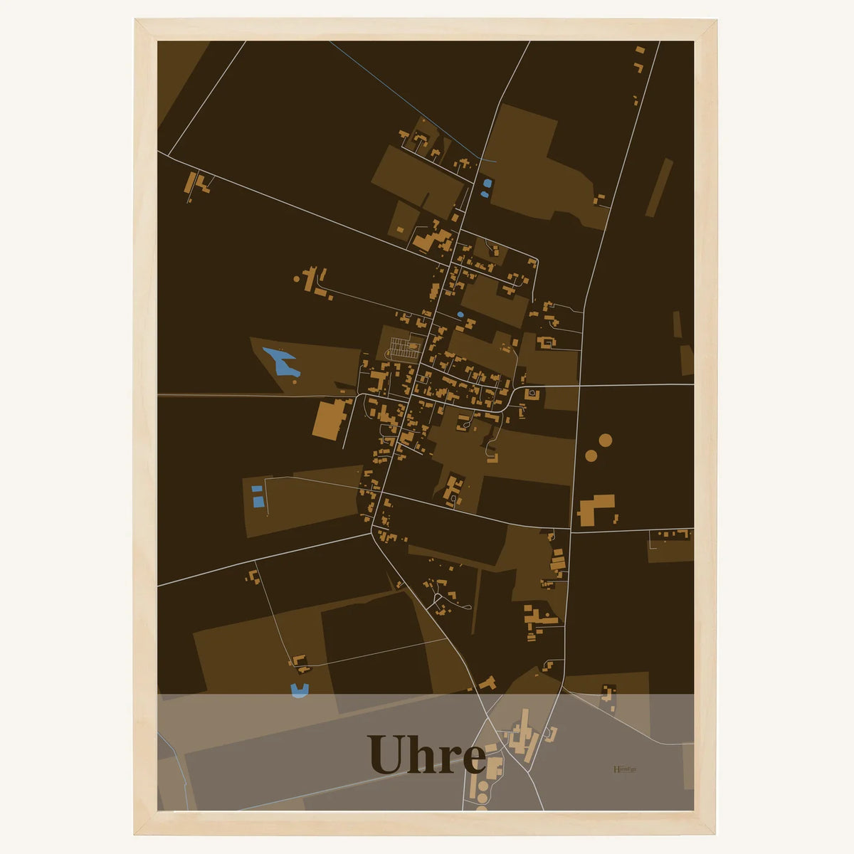 Uhre plakat – Firkantet 2026 – Mørk brun