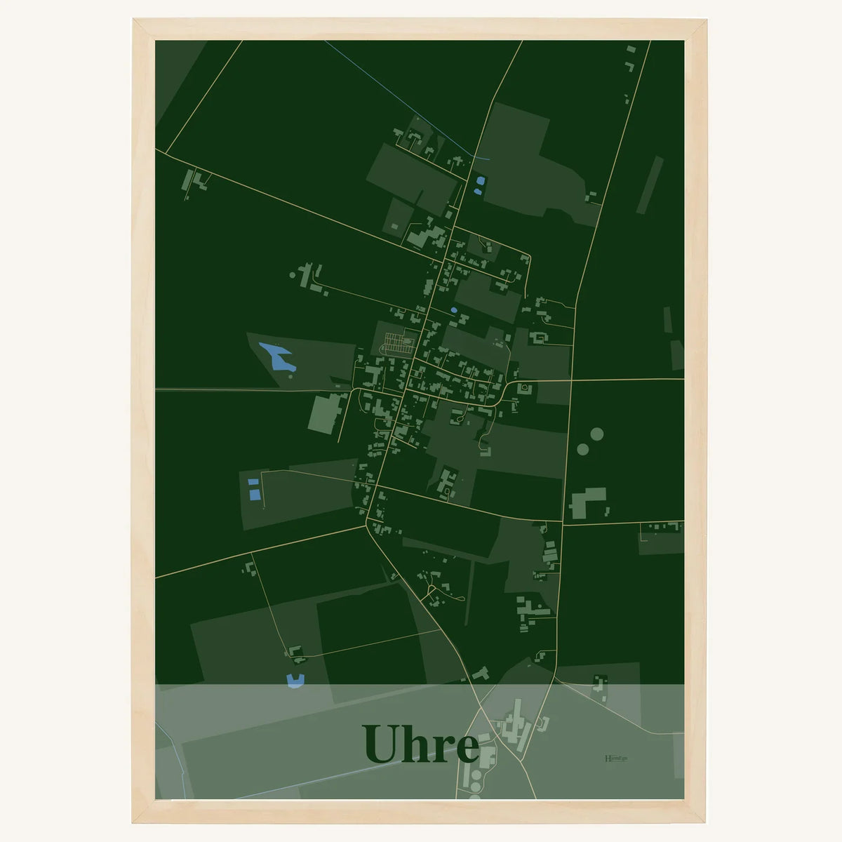 Uhre plakat – Firkantet 2026 – Mørk grøn