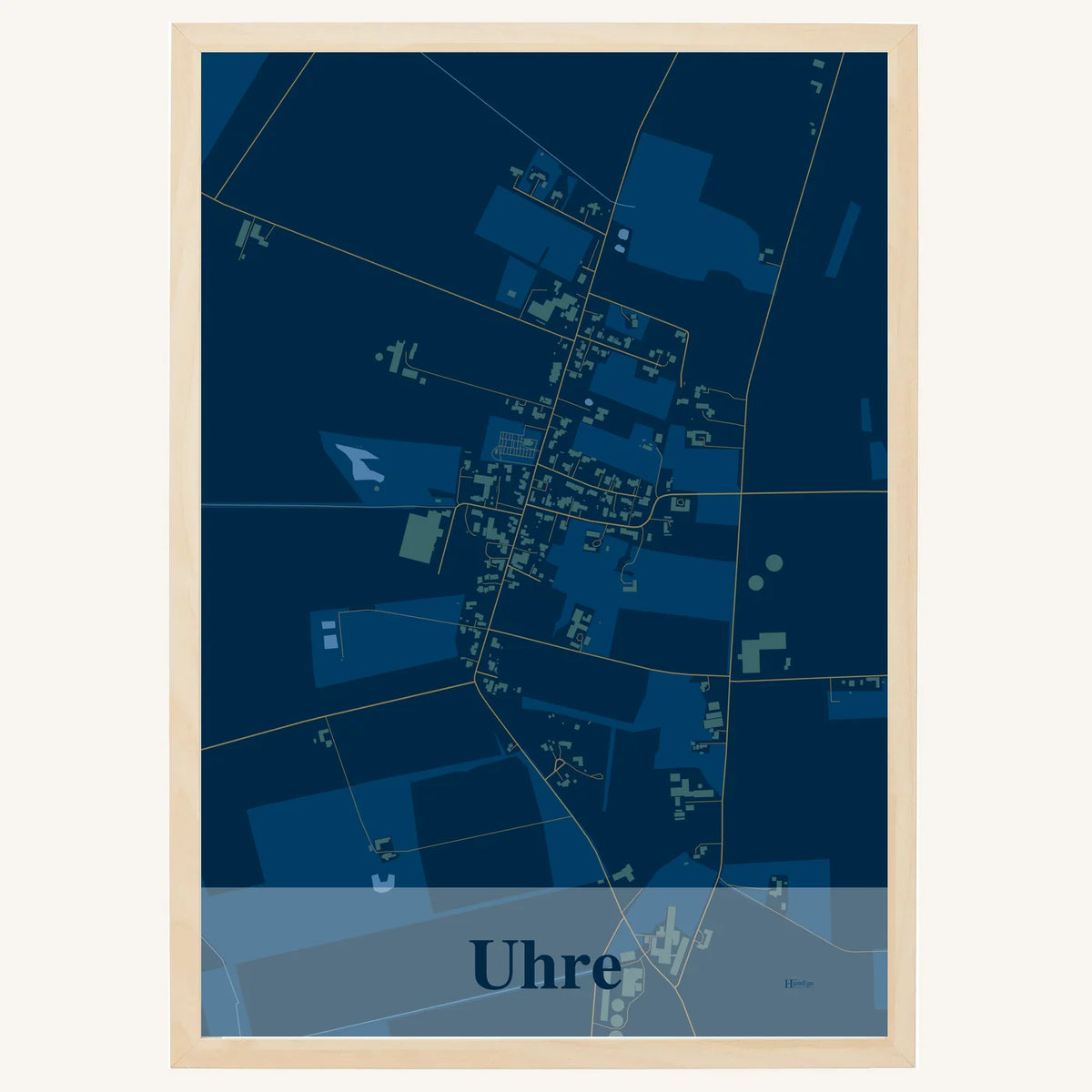 Uhre plakat – Firkantet 2026 – Mørk blå