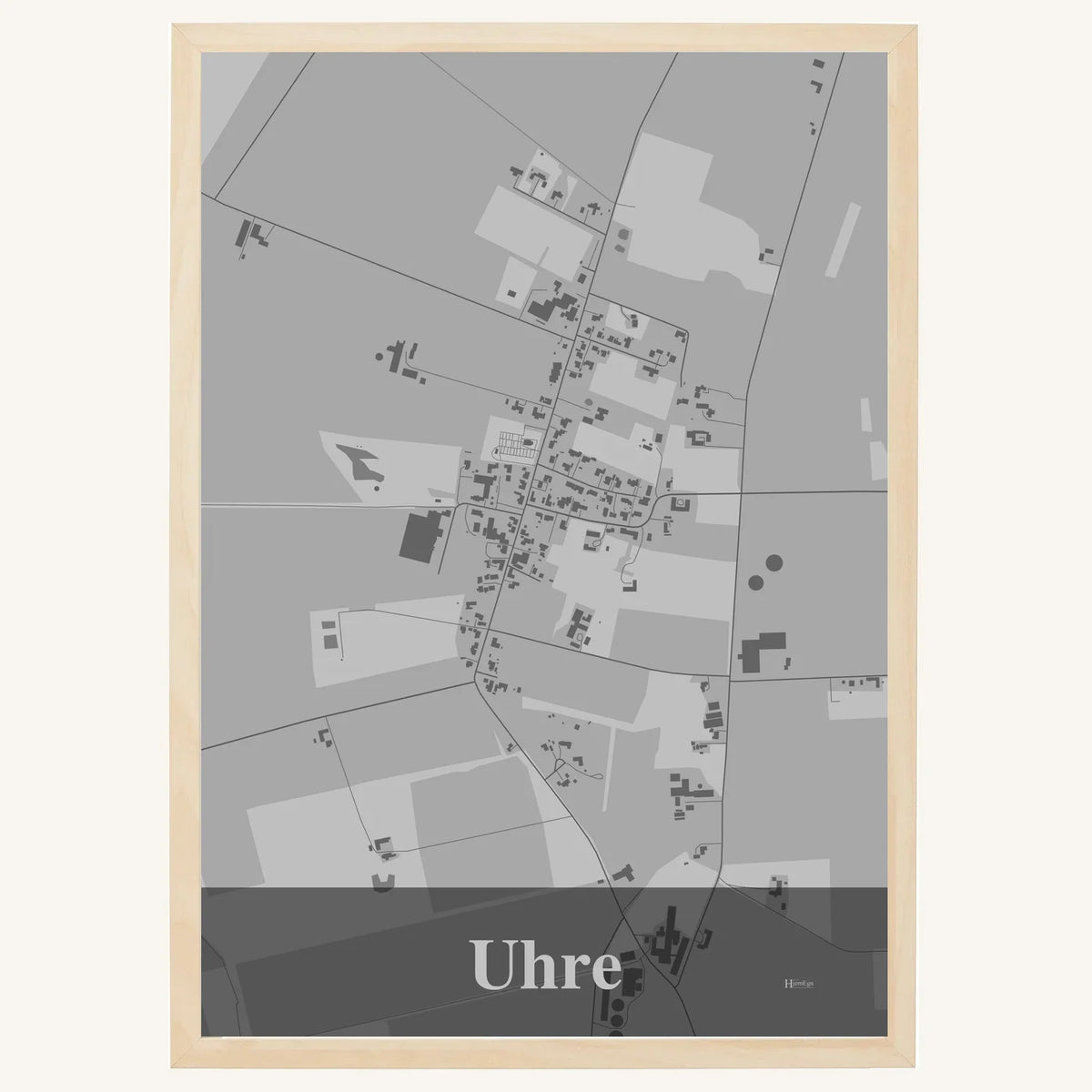 Uhre plakat – Firkantet 2026 – Lys pastel grå
