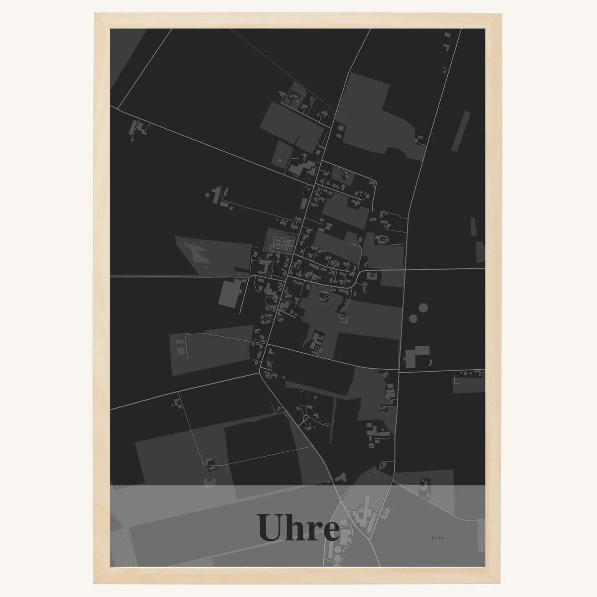 Uhre plakat – Firkantet 2026 – Mørk grå