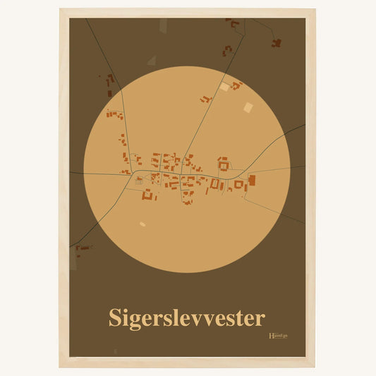 Sigerslevvester plakat – Centrum 2026 – Lys pastel brun