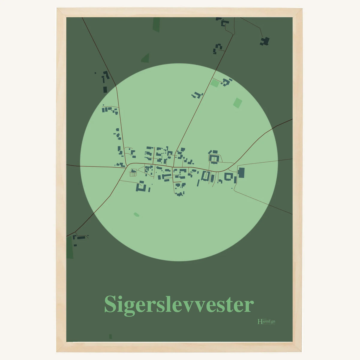 Sigerslevvester plakat – Centrum 2026 – Lys pastel grøn