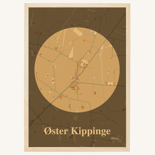 Øster Kippinge plakat – Centrum 2026 – Lys pastel brun