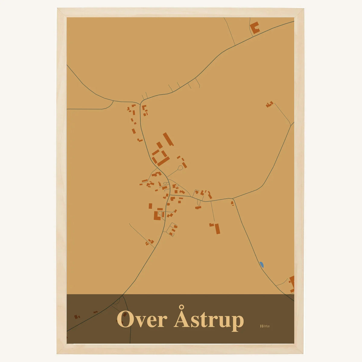 Over Åstrup plakat – Firkantet 2026 – Lys pastel brun