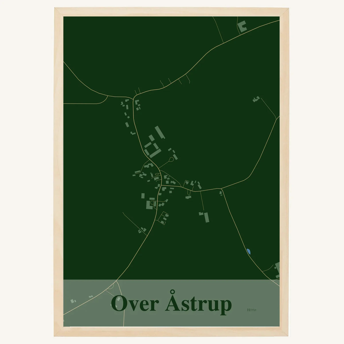 Over Åstrup plakat – Firkantet 2026 – Mørk grøn