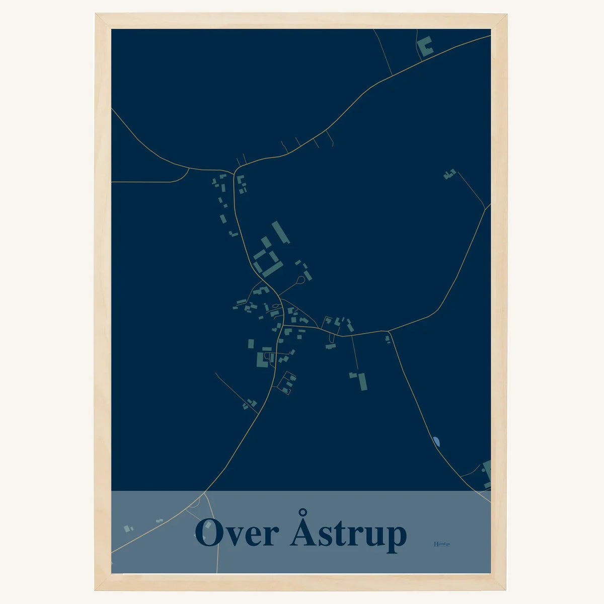 Over Åstrup plakat – Firkantet 2026 – Mørk blå