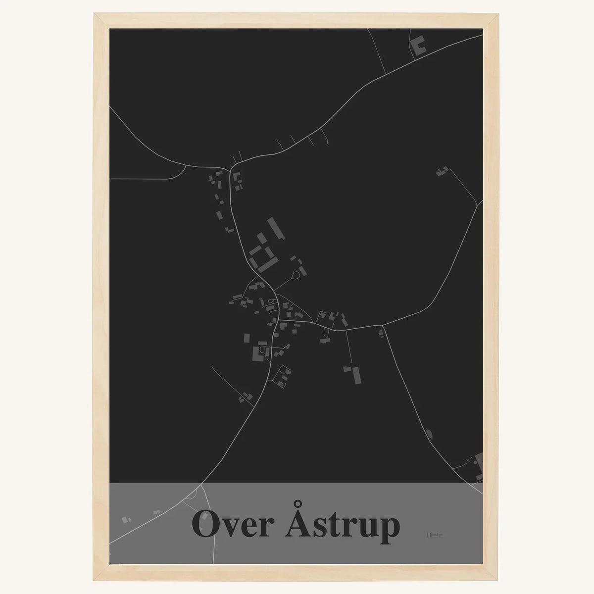 Over Åstrup plakat – Firkantet 2026 – Mørk grå