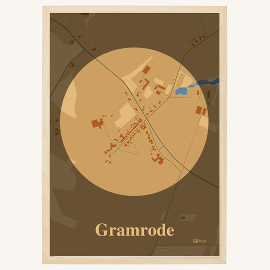 Gramrode plakat – Centrum 2026 – Lys pastel brun