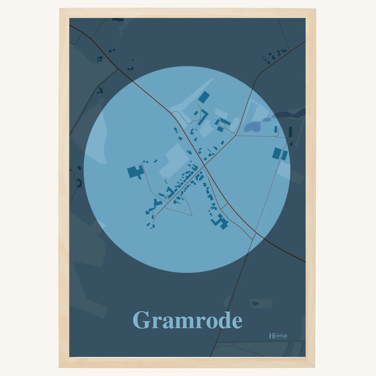 Gramrode plakat – Centrum 2026 – Lys pastel blå