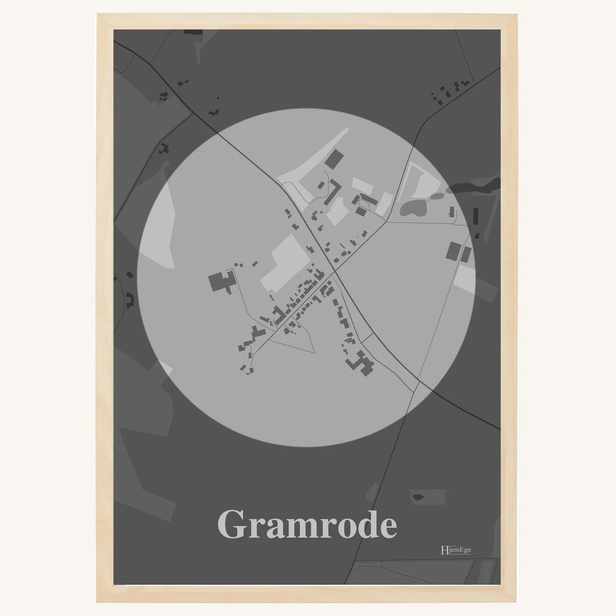 Gramrode plakat – Centrum 2026 – Lys pastel grå